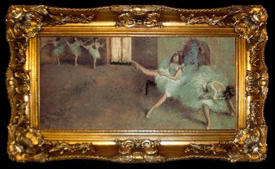 framed  Edgar Degas Before the performance, ta009-2